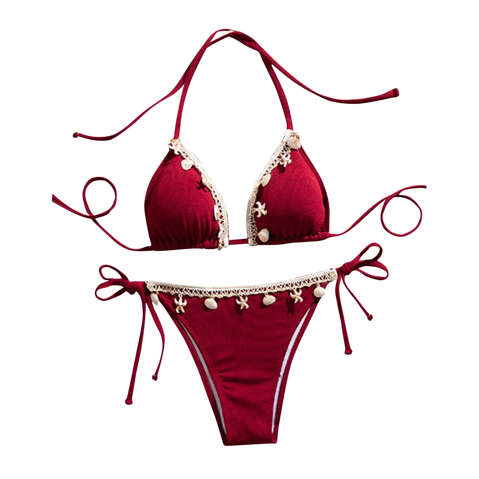 New Ladies High Waist Split Bikini Swimsuit