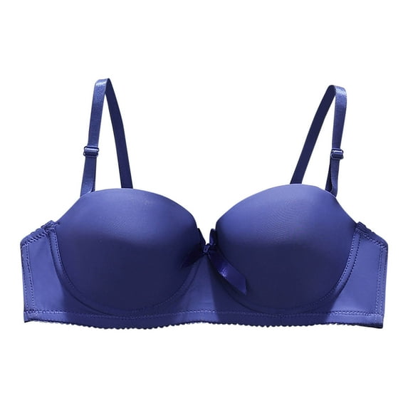 Arnsht Women's Summer Thin Push Up Bra Underwire Everyday Classic Fashion Lace Bras Cup Up Soft Comfort Breathable Bra Blue 36