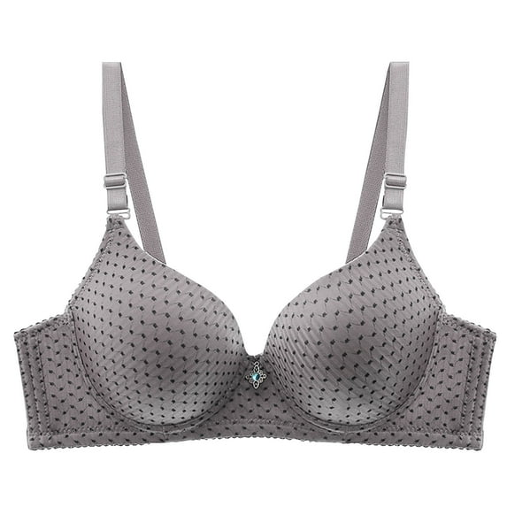 Arnsht Women's Summer Thin Push Up Bra Underwire Everyday Classic Fashion Lace Bras Cup Up Soft Comfort Breathable Bra Gray 36