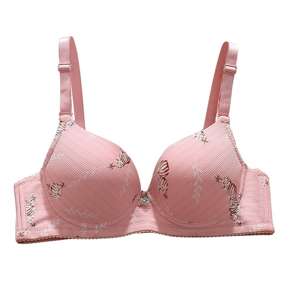 Arnsht Women's Summer Thin Push Up Bra Underwire Everyday Classic Fashion Lace Bras Cup Up Soft Comfort Breathable Bra Pink 44
