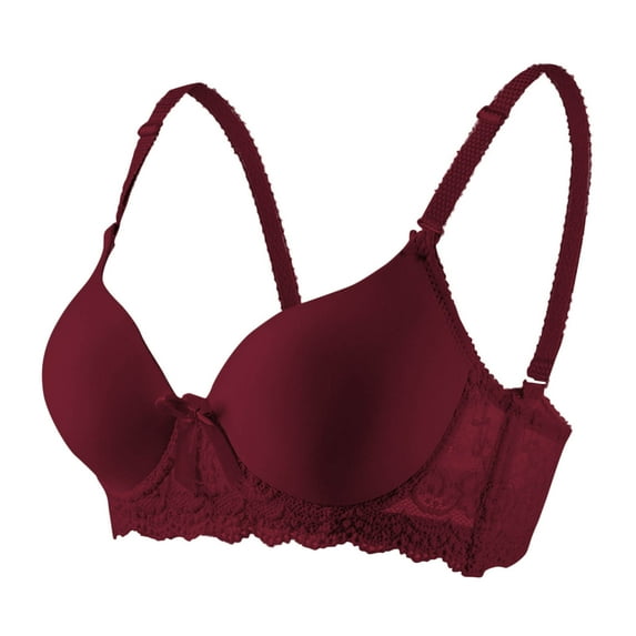 Arnsht Women's Summer Thin Push Up Bra Underwire Everyday Classic Fashion Lace Bras Cup Up Soft Comfort Breathable Bra Purple 40