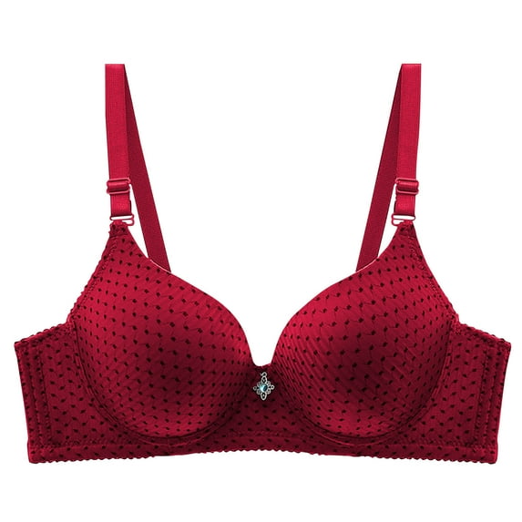 Arnsht Women's Summer Thin Push Up Bra Underwire Everyday Classic Fashion Lace Bras Cup Up Soft Comfort Breathable Bra Wine 42
