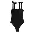 thumbnail image 1 of Arnsht Women's Swimsuit Ribbed Bathing Suit for Girls Adjustable Strap Plain Color Summer Beach One Piece Swimsuit Black L, 1 of 9