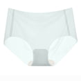 thumbnail image 1 of Arnsht Women's Thin Panties No Trace Ice Silk Panties Ultra Thin Quick Dry Triangle Pants Underwear Mid Waisted Soft Briefs Panties Blue M, 1 of 7
