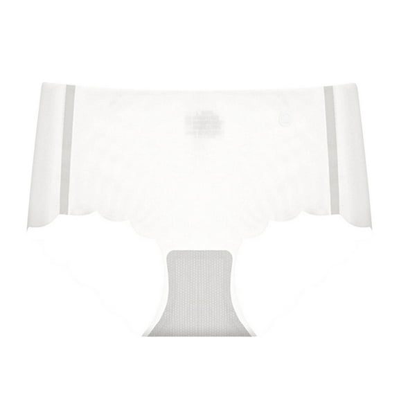 Arnsht Women's Thin Panties No Trace Ice Silk Panties Ultra Thin Quick Dry Triangle Pants Underwear Mid Waisted Soft Briefs Panties White L