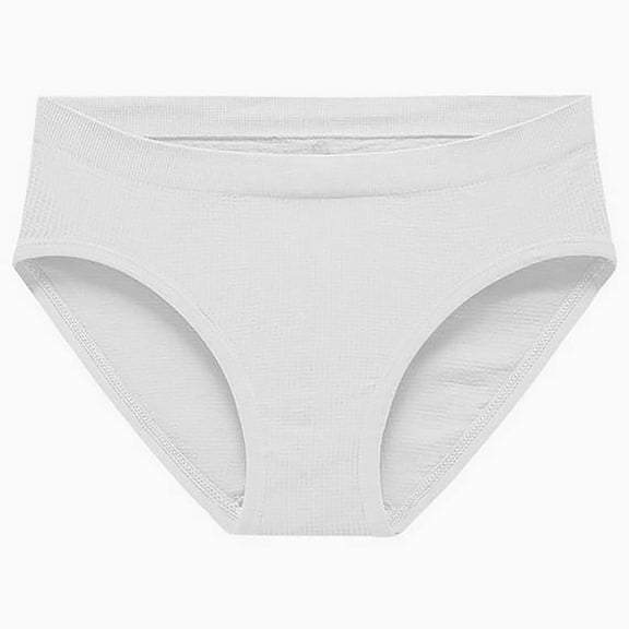 Arnsht Women's Underwear Comfortable Large Size Medium Waist Triangle Panties Cotton File Breathable Solid Color Panties White XL