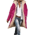 thumbnail image 1 of Arnsht Women's Winter Warm Coat Casual Loose Thicken Clothes Oversized Pocket Zippered Reversible Long Cotton Coat Jackets Pink S, 1 of 6
