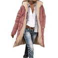 thumbnail image 1 of Arnsht Women's Winter Warm Coat Casual Loose Thicken Clothes Oversized Pocket Zippered Reversible Long Cotton Coat Jackets Red M, 1 of 6