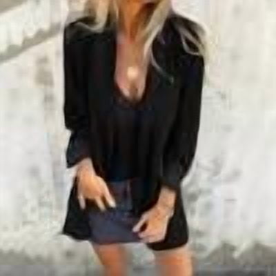 Arnsht Womens Denim Shirt Summer Oversized Long Sleeve Turndown Collar Button Down Chambray Blouse Top with Pocket Black XXXL