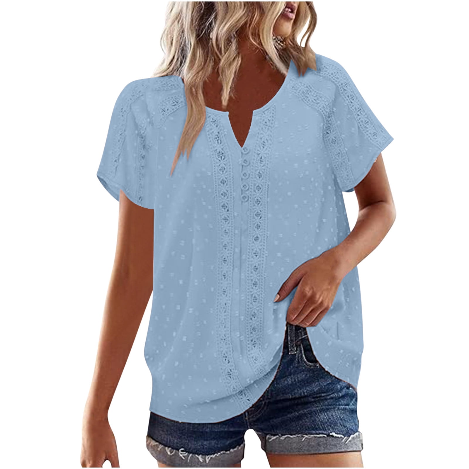 Bebonnie Womens Dressy Casual Blouses Summer Cap Jordan