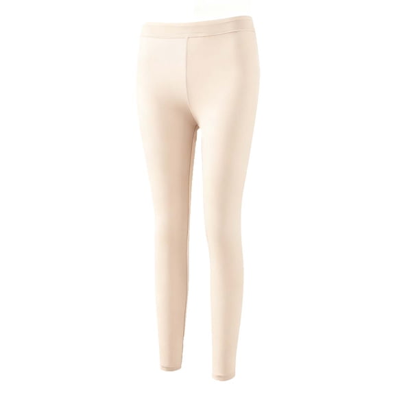 Arnsht Womens Fashion Solid Color Warm Regular Soft Stretchy Comfortable Breathable Casual Thick Leggings Beige M