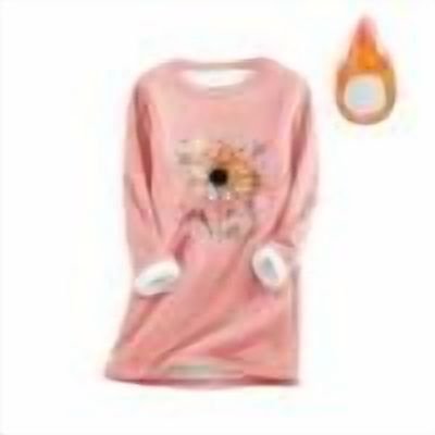 Arnsht Womens Sherpa Fleece Lined Pullover Thickened Winter Warm Crew Neck Long Sleeve Sweatshirt Cute Printed Tops Plus Size Pink XL