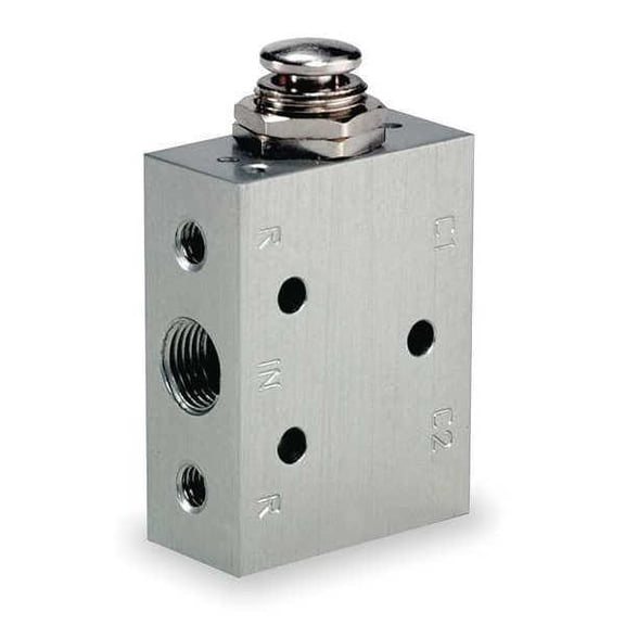 Aro Manual Air Control Valve, Button, Gray M211HS