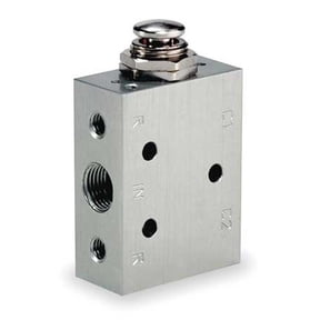 Manual Air Control Valve, 4-Way, 1/8in NPT