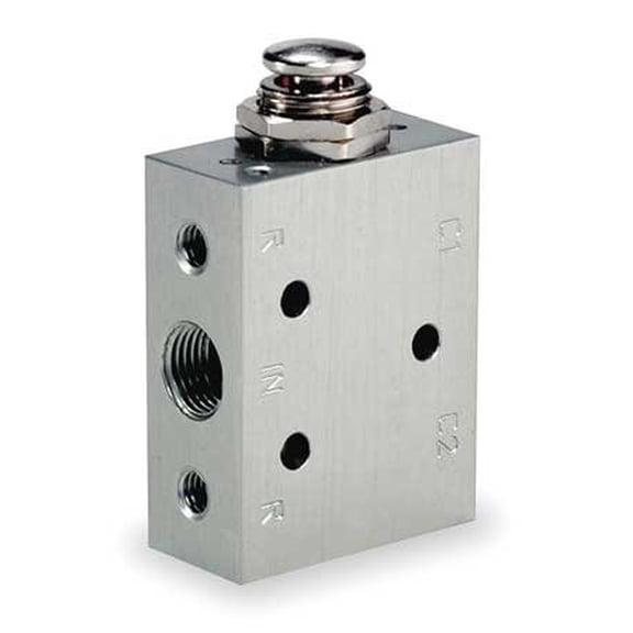 Manual Air Control Valve, 4-Way, 1/8in NPT