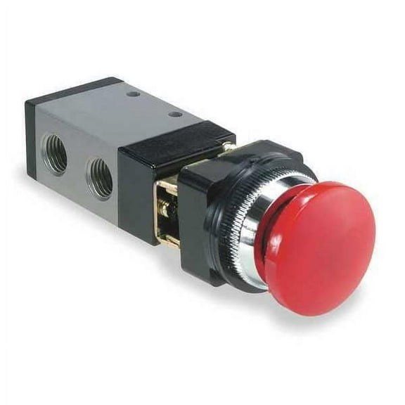 Aro Manual Air Control Valve, Button, Red M252HS-10
