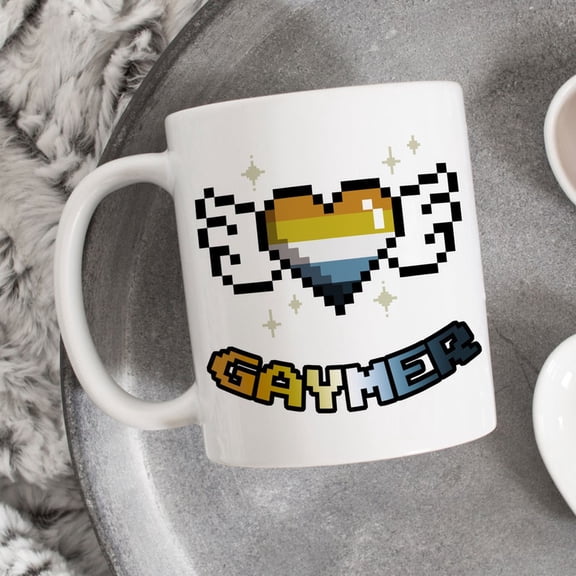 Aroace Pride Coffee Mug, Aromantic AS1exual Pride F11lag Gift, L1GBT Mug, Gay Pride Month Festival, Aro Ace SunS1et Gamer Gaming Video Games Geek