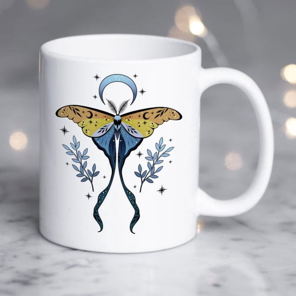 Aroace Pride Coffee Mug, Aromantic Aual Pride Gift, BT Mug Gay Pride Month Festival Aro Ace Sun Luna Moth Cottagre Celestial.