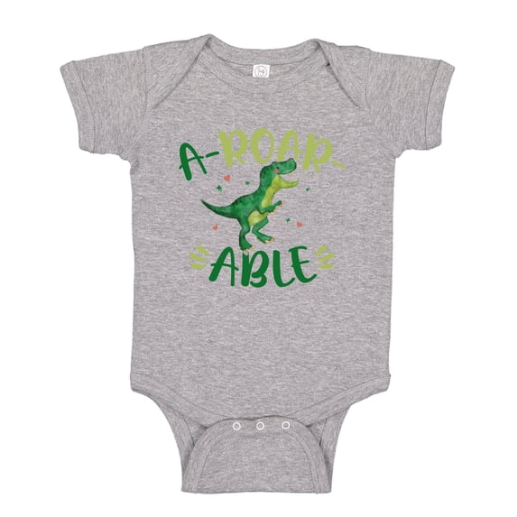 Aroarable Dinosaur Baby Bodysuit One Piece NB Athletic Heather