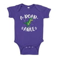 thumbnail image 1 of Aroarable Dinosaur Baby Bodysuit One Piece NB Purple, 1 of 3