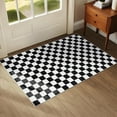 thumbnail image 1 of Arogan Checkered Area Rug for Living Room Bedroom Washable Rug, Black and White,2' x 3', 1 of 8