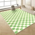thumbnail image 1 of Arogan Checkered Area Rug for Living Room Bedroom Washable Rug, Green,5' x 7', 1 of 7