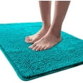 thumbnail image 1 of Arogan Luxury Bathroom Rug Shaggy Bath Mat 24 x 36 Inch, Washable Non Slip Bath Rugs for Bathroom Shower, Soft Plush Chenille Absorbent Carpets Mats, Teal Blue, 1 of 6
