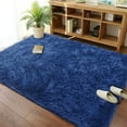 thumbnail image 1 of Arogan Modern Soft Fluffy Carpet for Living Room, Bedroom and Children's Room, Light Navy, 4'x6 '., 1 of 7