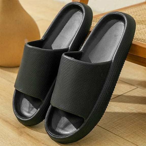 Arogan Slippers for Women and Men Quick Drying Slide Sandal with Thick Sole Non-Slip Soft Shower Slippers Open Toe Spa Bath Pool Gym House Sandals for Indoor & Outdoor