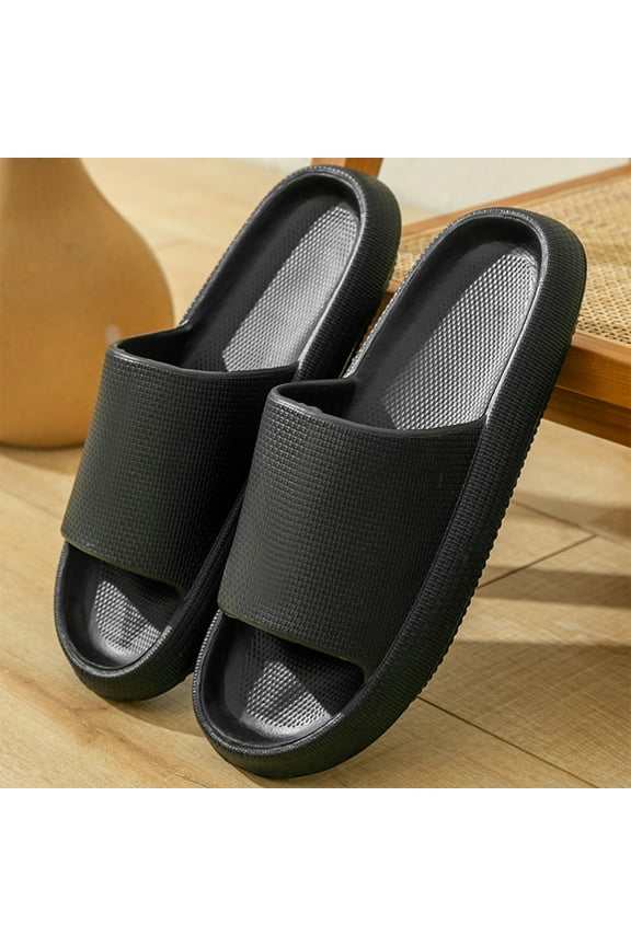 Slippers for Women and Men Quick Drying Slide Sandal with Thick Sole Non-Slip Soft Shower Slippers Open Toe Spa Bath Pool Gym House Sandals for Indoor & Outdoor