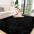 thumbnail image 1 of Arogan Soft Fluffy Area Rug Modern Shaggy Bedroom Rugs for Kids Room Nursery Rug Floor Carpets, 8'x 10',Black, 1 of 8