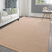 Arogan Soft Low Pile Rug Modern Area Rugs for Bedroom Living Room,Suitable for Boys Girls Teenagers and Adults with Super Soft Touch , Beige , 4' x 6'