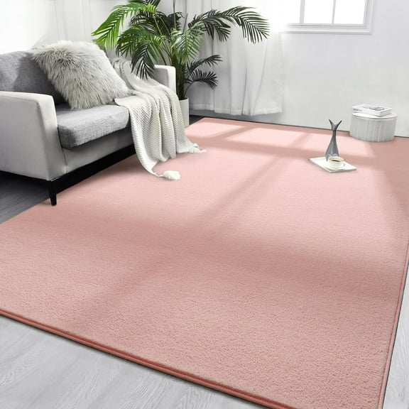 Arogan Soft Low Pile Rug Modern Area Rugs for Bedroom Living Room,Suitable for Boys Girls Teenagers and Adults with Super Soft Touch , Pink , 6' x 9'
