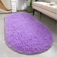 thumbnail image 1 of Arogan Super Soft Area Rugs for Bedroom Living Room Nursery Room,Fluffy Oval carpet,2.6'x5.3',Purple, 1 of 9