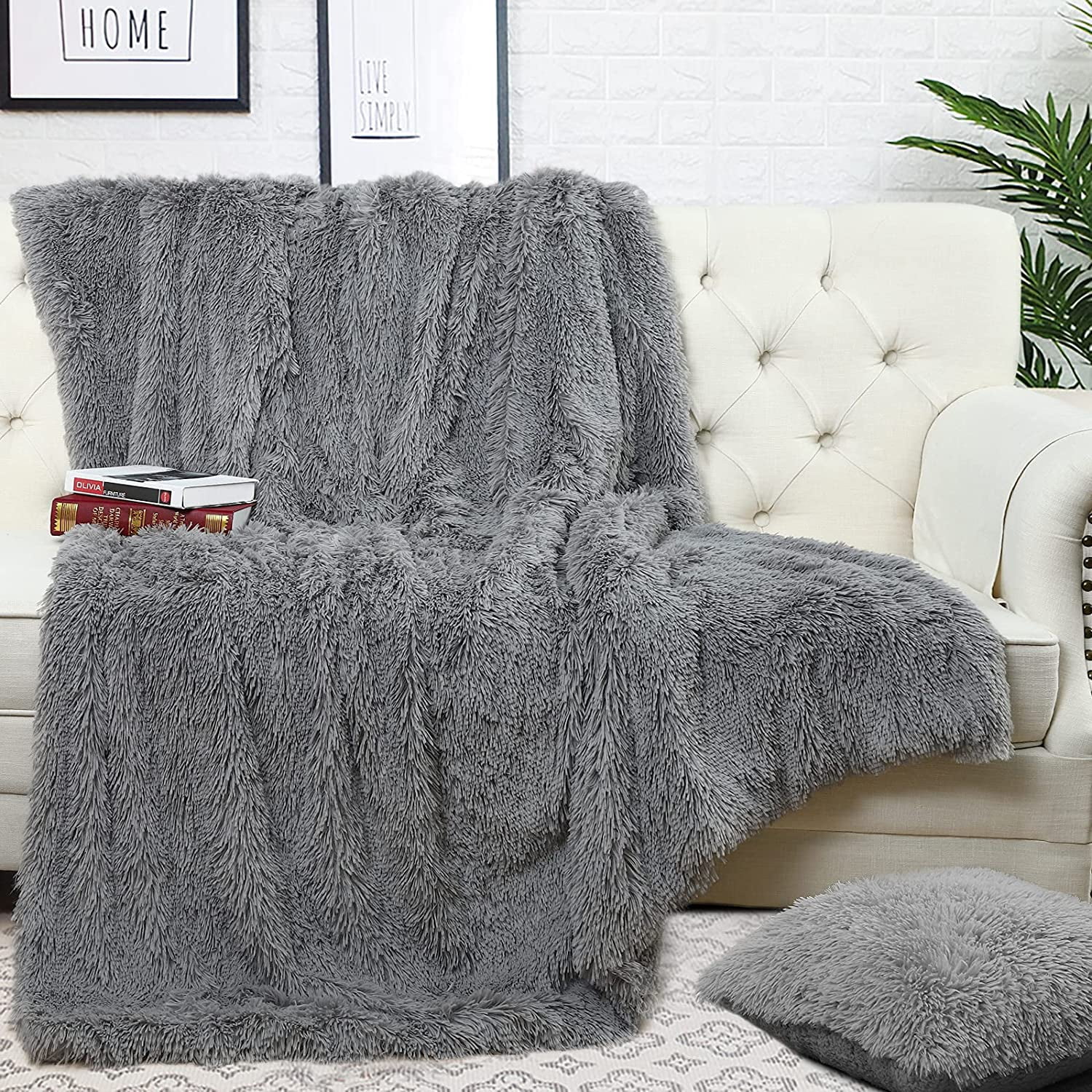 Genteele Sherpa Kuscheldecke, Wendbar & Superweich – 259 X 229 Cm, Grau/weiß, Ultra-luxuriös Für Sofa Oder Bett
