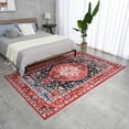 thumbnail image 1 of Arogan Traditional Persian Bohemian Area Rugs , Suitable for Living Room, Bedroom, Office Area Rugs, Red, 5' x 8', 1 of 7