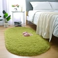 thumbnail image 1 of Arogan Ultra Soft Fluffy Bedroom Rugs For Kids,2.6'x5.3',Green, 1 of 7