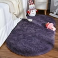 thumbnail image 1 of Arogan Ultra Soft Fluffy Bedroom Rugs For Kids,2.6'x5.3',Grey Purple, 1 of 7