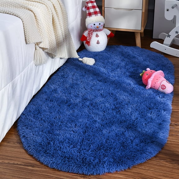 Arogan Ultra Soft Fluffy Bedroom Rugs For Kids,2.6'x5.3',Light Navy