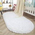 thumbnail image 1 of Arogan Ultra Soft Fluffy Bedroom Rugs For Kids,2.6'x5.3',White, 1 of 7