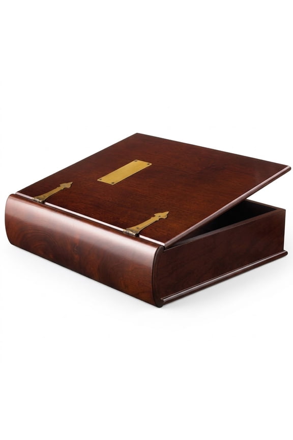 Premium Wood Memory Keepsakes Box - Decorative Photo Storage Box with Brass Latch - Large Jewelry Organizer with Aesthetic Finish - Treasure Chest Box for Photos Trinkets Collectible Mementos