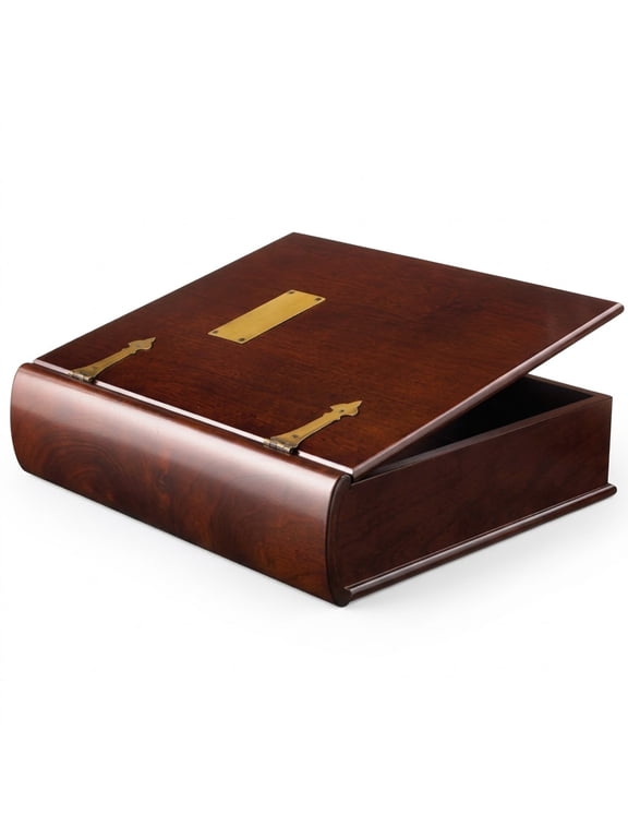 Premium Wood Memory Keepsakes Box - Decorative Photo Storage Box with Brass Latch - Large Jewelry Organizer with Aesthetic Finish - Treasure Chest Box for Photos Trinkets Collectible Mementos