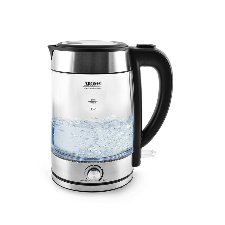 Aroma Professional Digital Stainless Steel Electric Kettle, 1.7 L