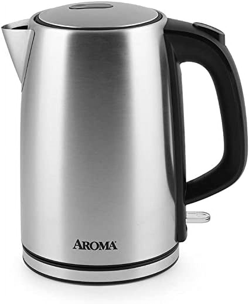 1.7L Polished Stainless Steel Electric Kettle with Cordless Pouring