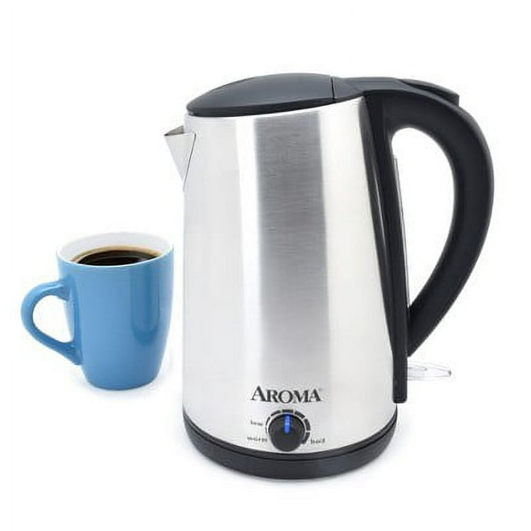 Aroma 1.7-Liter Stainless Steel Electric Kettle Portable Kettle Electric  Kettles 6.00 X 8.75 X 9.50