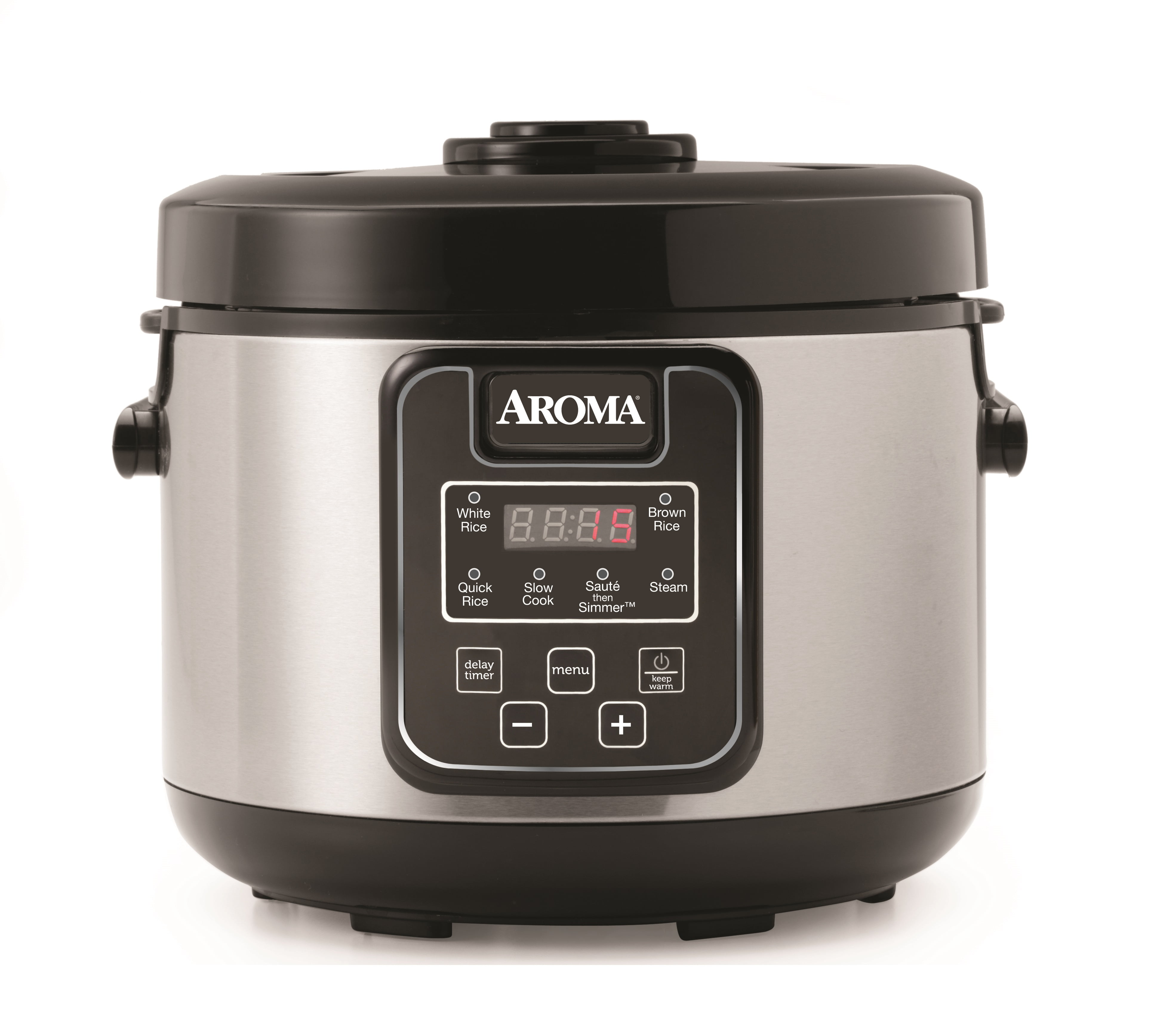Aroma Housewares 20 Cup Cooked (10 cup uncooked) Digital Rice Cooker, Slow  Cooker, Food Steamer, SS Exterior (ARC-150SB),Black: Home & Kitchen 
