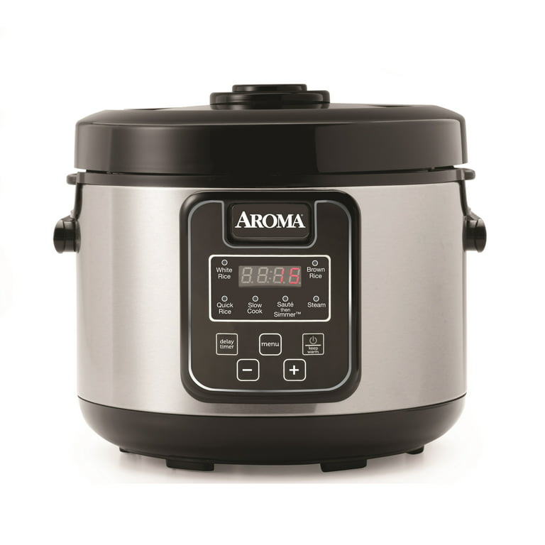 Aroma 16 Cup Non-Stick Digital Rice Cooker, Slow Cooker & Steamer, 4 Piece  