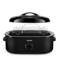 Aroma® 18Qt. Electric Roaster Oven with Metal Inner Rack Black (ART