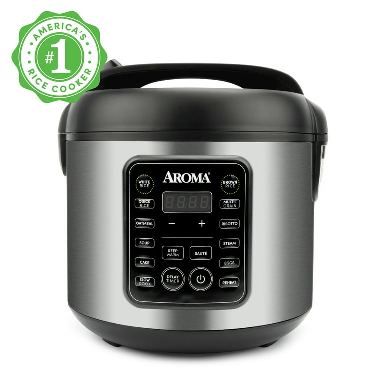 Aroma Housewares AROMA® - Olla de arroz digital profesional de 20 tazas  (cocidas) / 5 cuartos de galón, vaporera y olla de cocción lenta con 10  modos