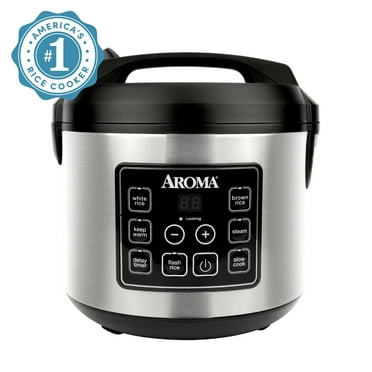 Aroma® 20-Cup Digital Rice & Grain Cooker, Multi-Cooker, 8X Bonded Granite Coating, Silver, New